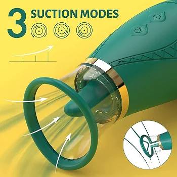 Buy Rose Air-Suction & Licking Vibrator – 3 Air Suction Modes, 9 Vibration Modes, Waterproof Silicone in Lebanon — Vexa Store