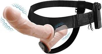 Buy Double-Ended Vibrating Strap-On Dildo with Adjustable Harness – Dual-Sided Wearable Vibrator in Lebanon — Vexa Store