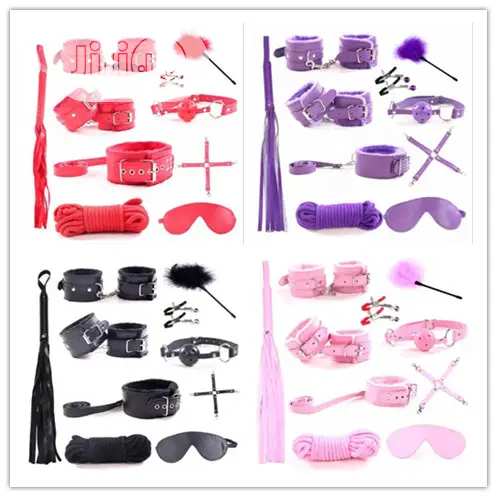 Buy Premium BDSM 10 pieace Bed Restraint System – Adjustable Leather Straps Set in Lebanon — Vexa Store